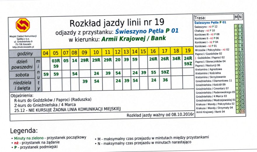 rozkład jazdy